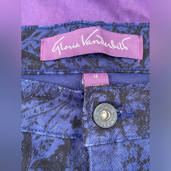 🍁364-You Are Perfect ❤️ Gloria Vanderbilt Paisley Denim - Picture 7 of 12